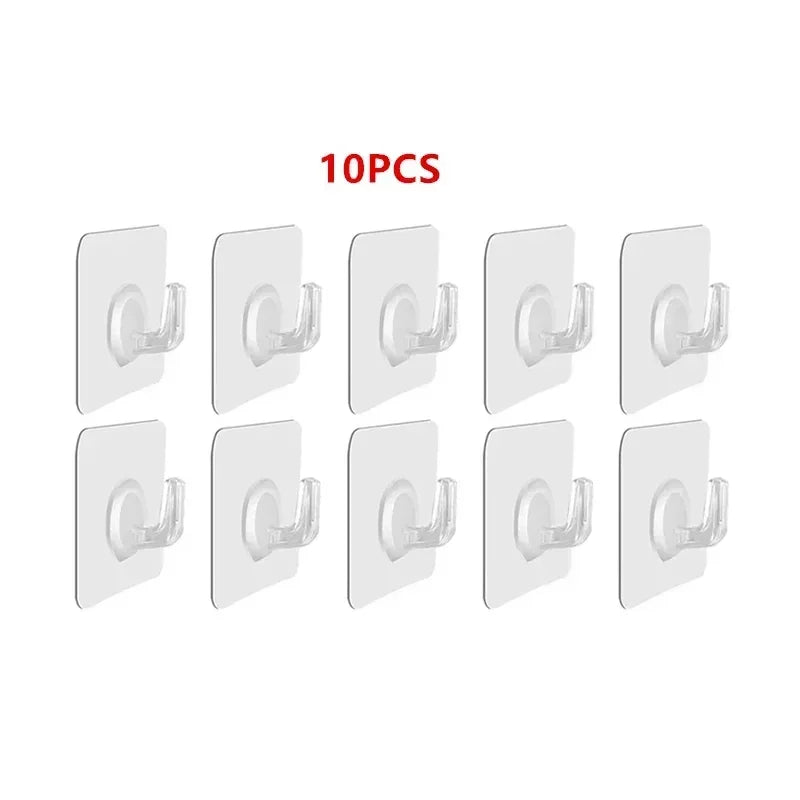 crochet mural transparent adhésif pvc moderne porte serviettes porte clés support charge lourde organisation