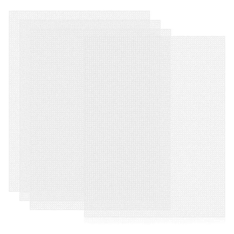 feuilles toile maille plastique blanches 10x13 pouces broderie tricot crochet 7ct régulières précises