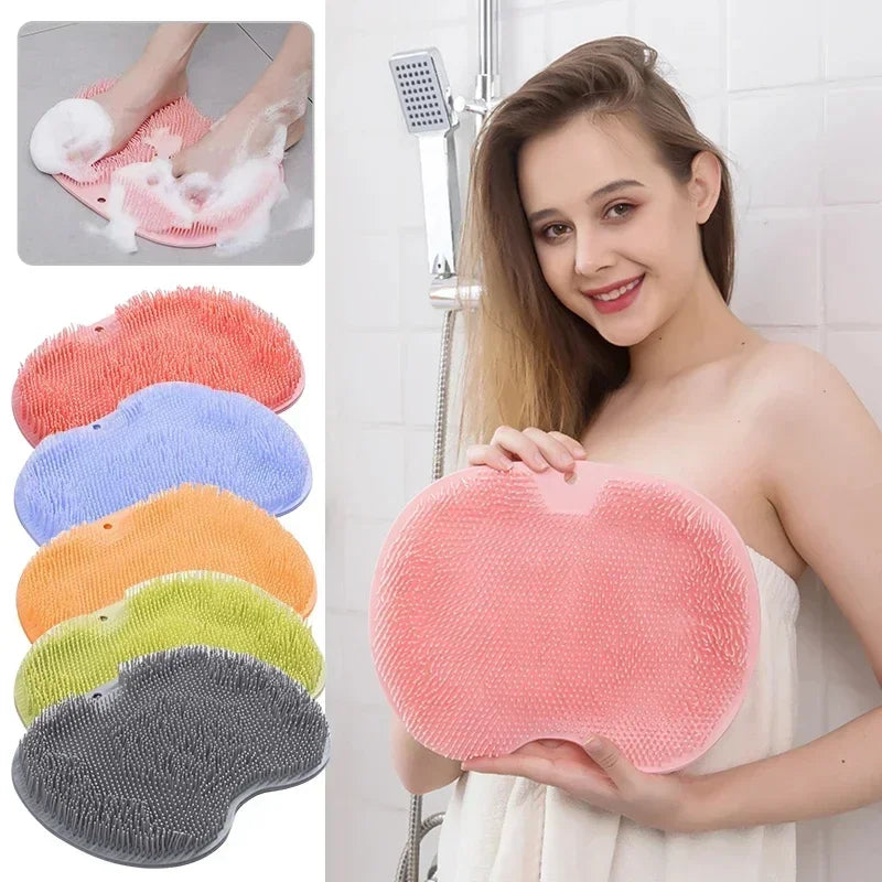 brosse pieds rose exfoliante massage anti dérapant facile nettoyer bain