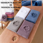 couverture massage bleu marine uni douce taille 180x80cm moderne confortable tranchant cou inclusion