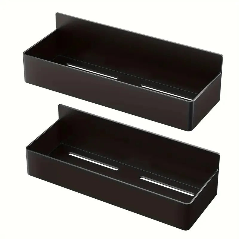 étagères murales adhésives blanc noir modernes rangement cuisine boîtes pots étiquettes minimalistes multifonctionnelles