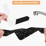 tapis antidérapants réutilisables adhésifs imprimés bleus sol intérieur adultes noir