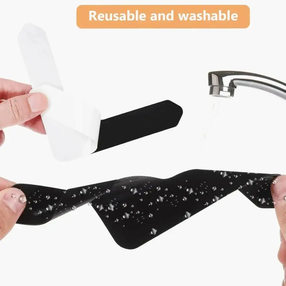 tapis antidérapants réutilisables adhésifs imprimés bleus sol intérieur adultes noir