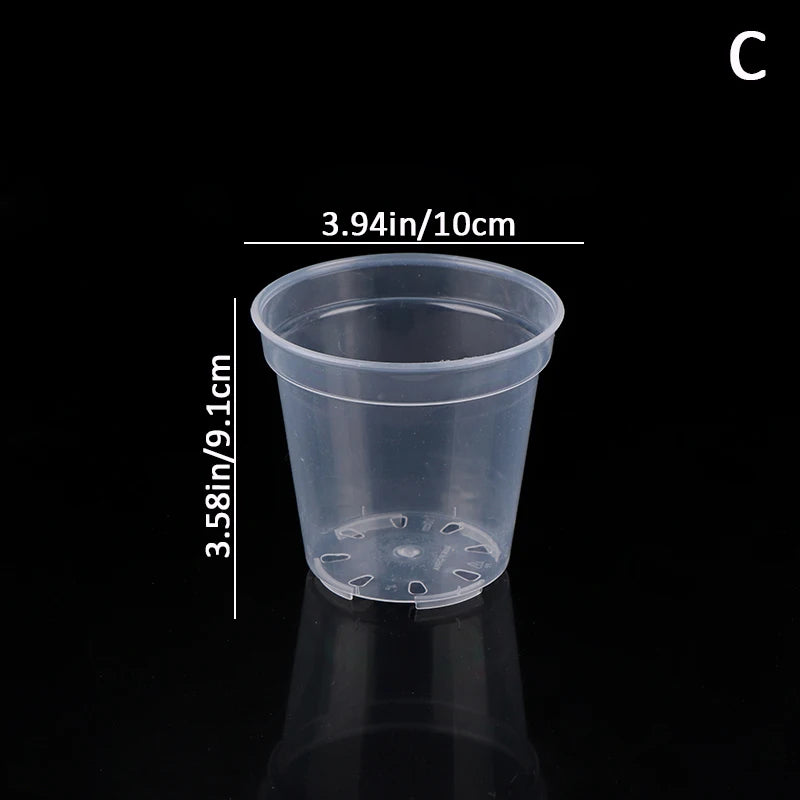 Pots semis transparents trou drainage moderne pratique couvercle