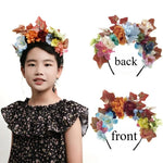 couronne fleurs bohème multicolore artificielles femmes tête bandeau festif