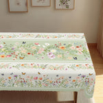 nappe fleur printemps imperméable lavable extérieur mariage fête verte multicolore bordure carreaux adhésifs