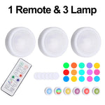 lampe led rechargeable sans fil unités adhésif blanc moderne 16 couleurs changeantes