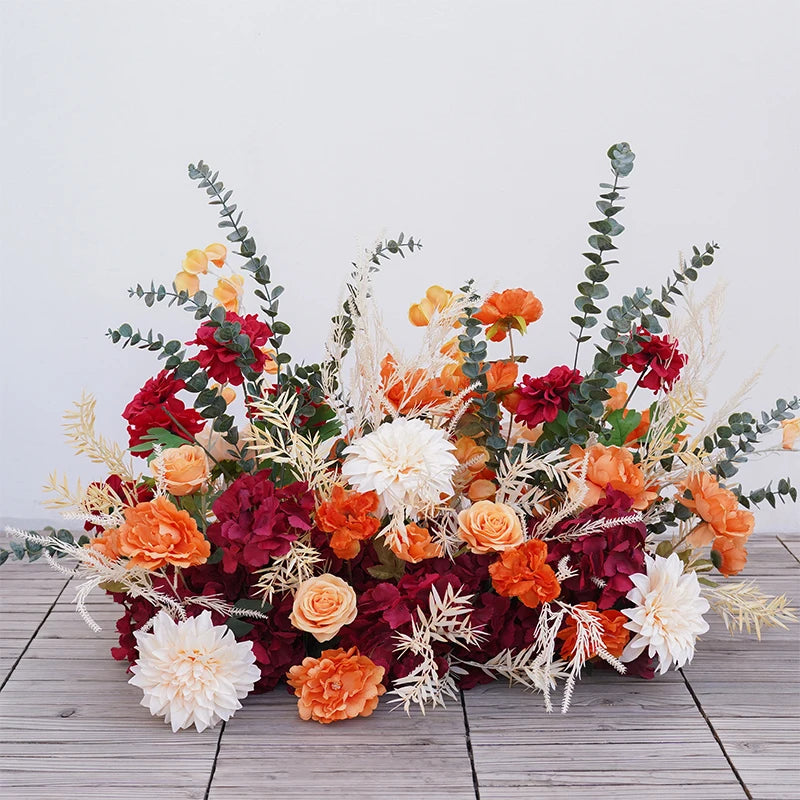 décoration événement florale mariage arches guirlandes vases feuilles épis blé