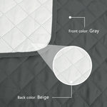 housses canapé gris beige quiltées boucles métalliques protection moderne places