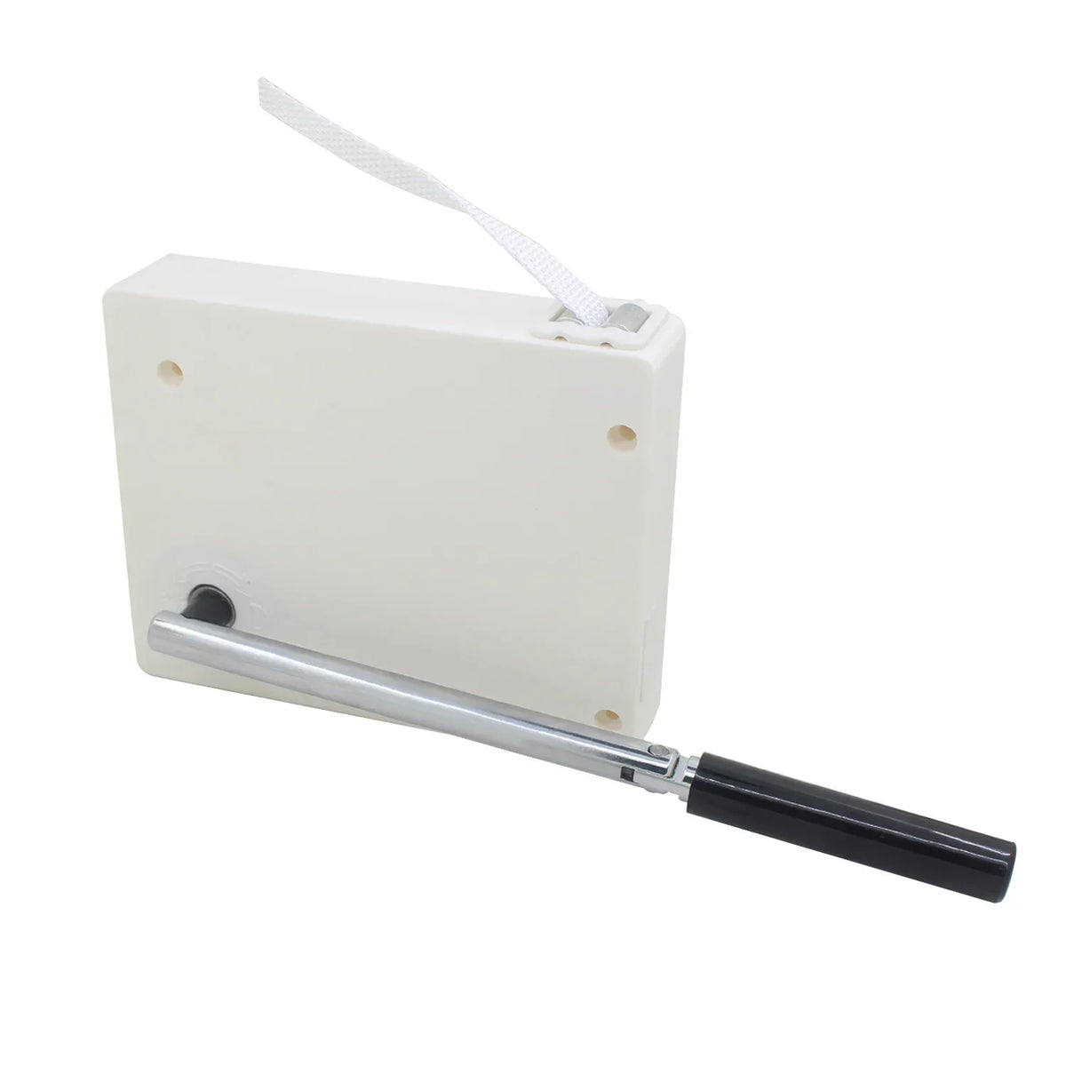 mètre ruban blanc pratique poignée noire mesure 120mm 32mm 152mm
