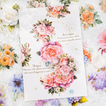 ruban decoratif floral vintage adhesif jaune orange rose violet vert blanc tournesols roses motifs