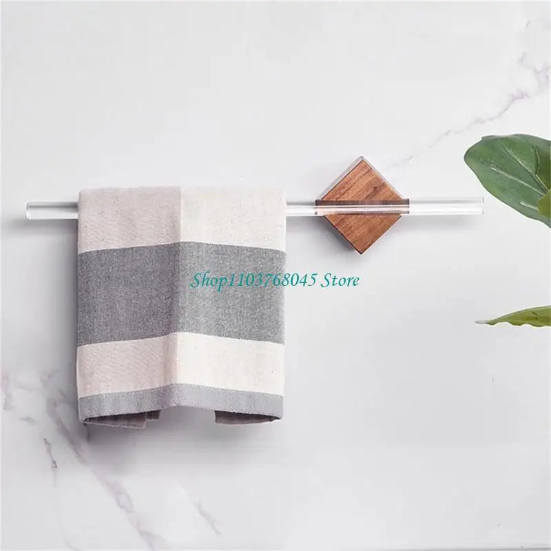 porte serviettes mural transparent moderne rayures gris blanc clips serviette suspension autoinstallation