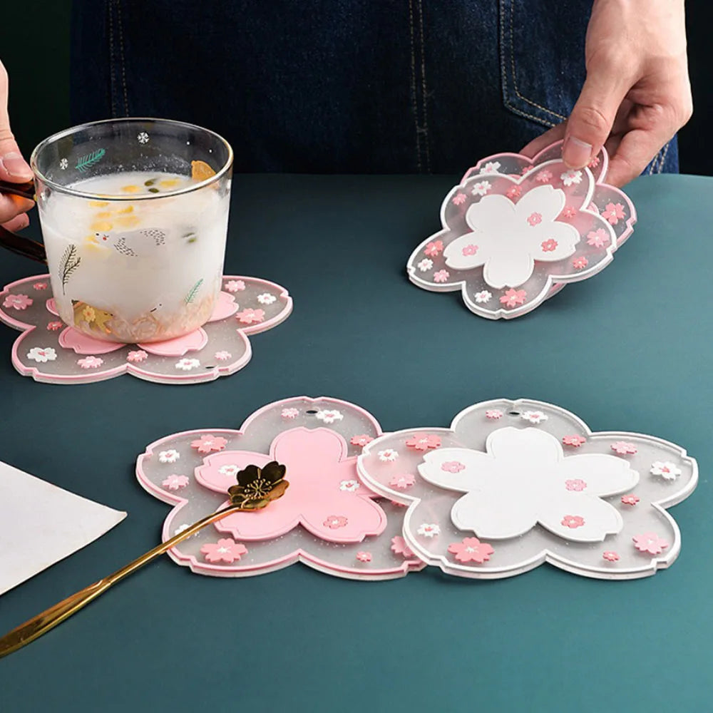 support verre transparent floral rose blanc respectueux environnement nouveau classique décoratif