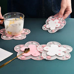 support verre transparent floral rose blanc respectueux environnement nouveau classique décoratif