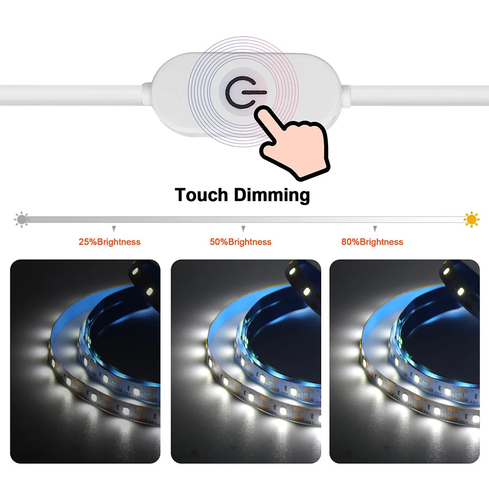 ruban led blanc blanc chaud moderne adhésif 5v 2700k 10000k 60leds/m 50000heures usb led
