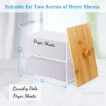 boîte rangement transparente multifonctionnelle bois naturel étiquettes imperméables lessive lingettes repassage Pods pins booster