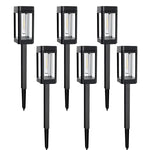 lumière solaire moderne transparente extérieur autoinstallation piquet led noir jardin pelouse 21 pouces