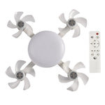 ventilateur lumière intégrée moderne blanc contemporain télécommande interrupteur muralModes lumière blanc neutre chaud