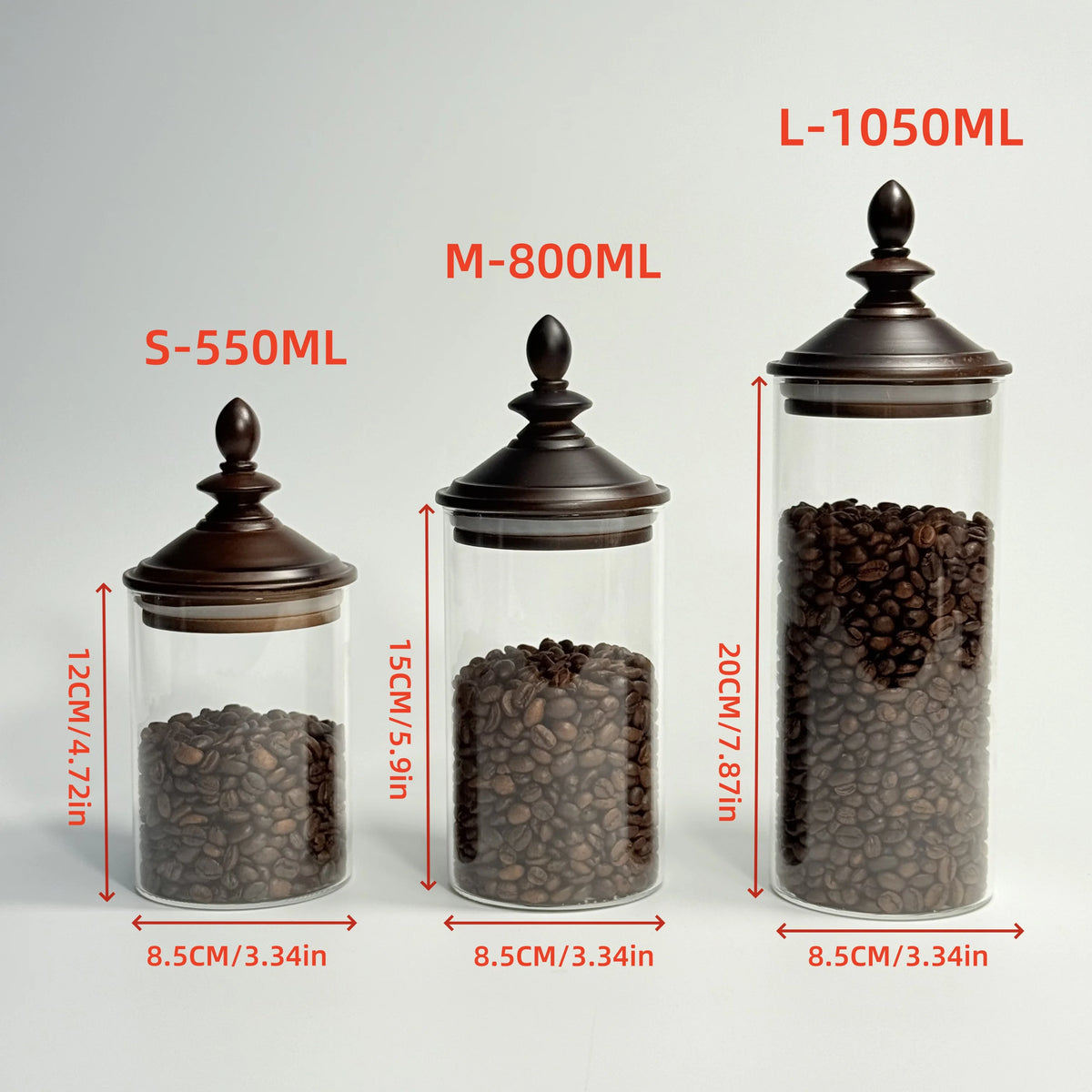 pot épices verre transparent couvercle bois classique rangement cuisine qualité alimentaire passe congélateur