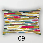 taie d'oreiller rectangulaire 30x50cm housse coussin décoration moderne motif abstrait coton polyester