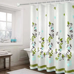 rideau douche moderne motifs floraux couleurs variées opaques anneaux métalliques 150cm 180cm