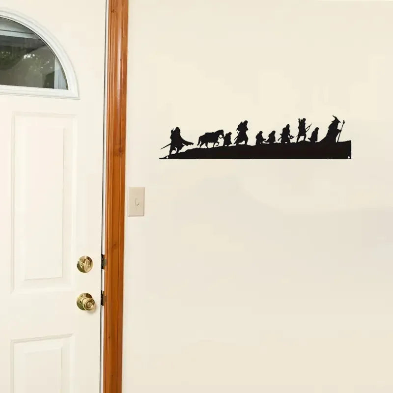 sticker mural silhouettes personnages noir adhésif décoration intérieure maison patio balcon