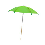 parasol extérieur moderne piquet bois protection solaire plantes couleurs vert orange bleu rouge