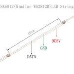 Bande LED WS2812B multicolore pour décoration intérieure