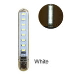 lampe led rechargeable usb moderne transparente blanche ligne led 60lm flux lumineux