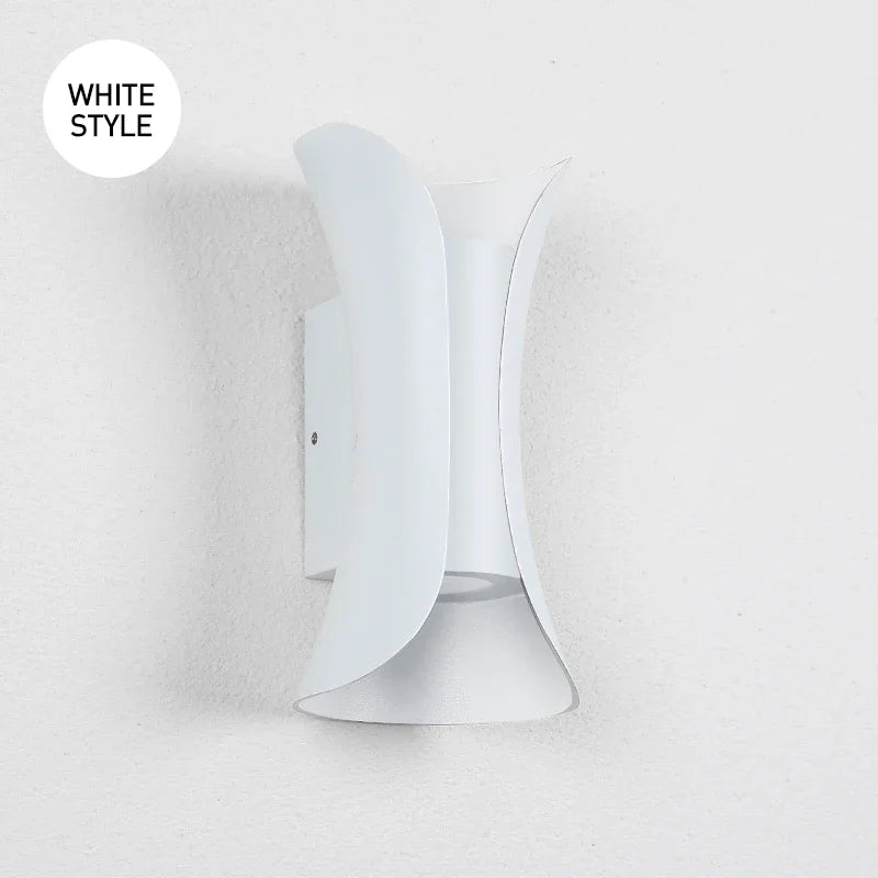 applique murale led aluminium noir or moderne jardin veranda interieur