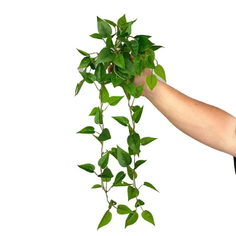 plantes artificielles vigne feuilles vertes moderne extérieur accroché simple uniformes opaques minimaliste