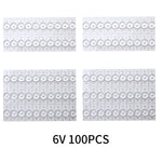 LED blanc ronde lisse moderne rétroéclairage TV 3V 6V 100pcs