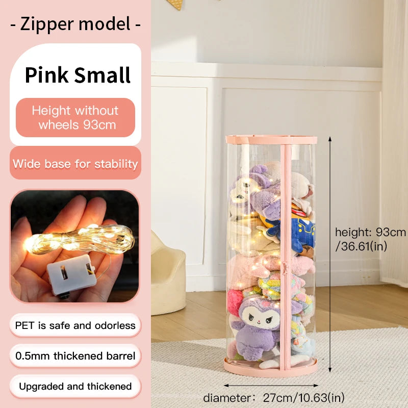 boîte rangement jouets transparent moderne rose clair pliable respectueux environnement haute qualité personnalisation enfant