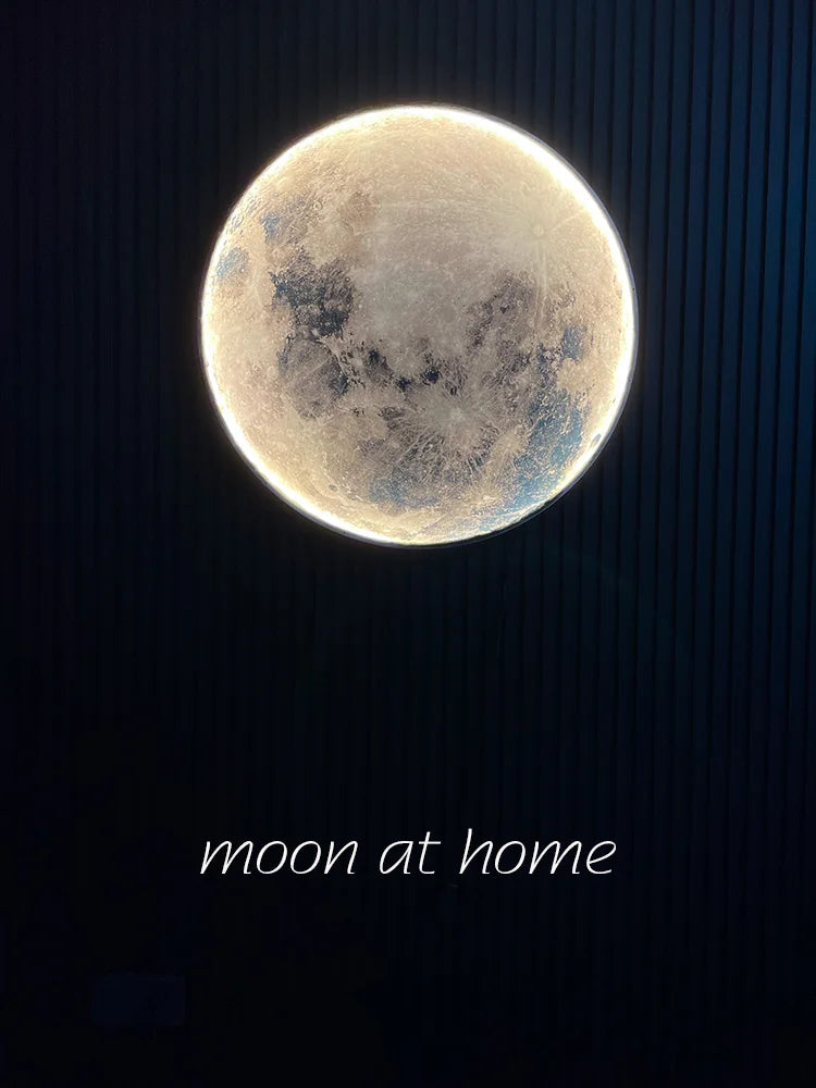 lampe murale lune moderne blanc gris éclairage quotidien led dimmable 3000k 6000k monté surface
