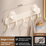 porte serviettes mural acier inoxydable ventouse beige gris moderne minimaliste crochets
