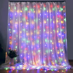 rideau lumineux led blanc doré bleu multicolore points étoile translucide moderne télécommande