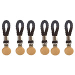 porte serviettes moderne rustique clips métalliques cordon tressé boutons bois gris noir blanc tissu