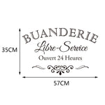 autocollants murals buanderie machines laver sèche linges graphiques français adhésifs