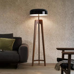 lampe sol moderne bois noir ampoules led 11 15w interrupteur bouton japonais atmosphérique
