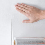 sticker mural 3d texture lin bleu clair moderne autocollant résistant humidité 10m