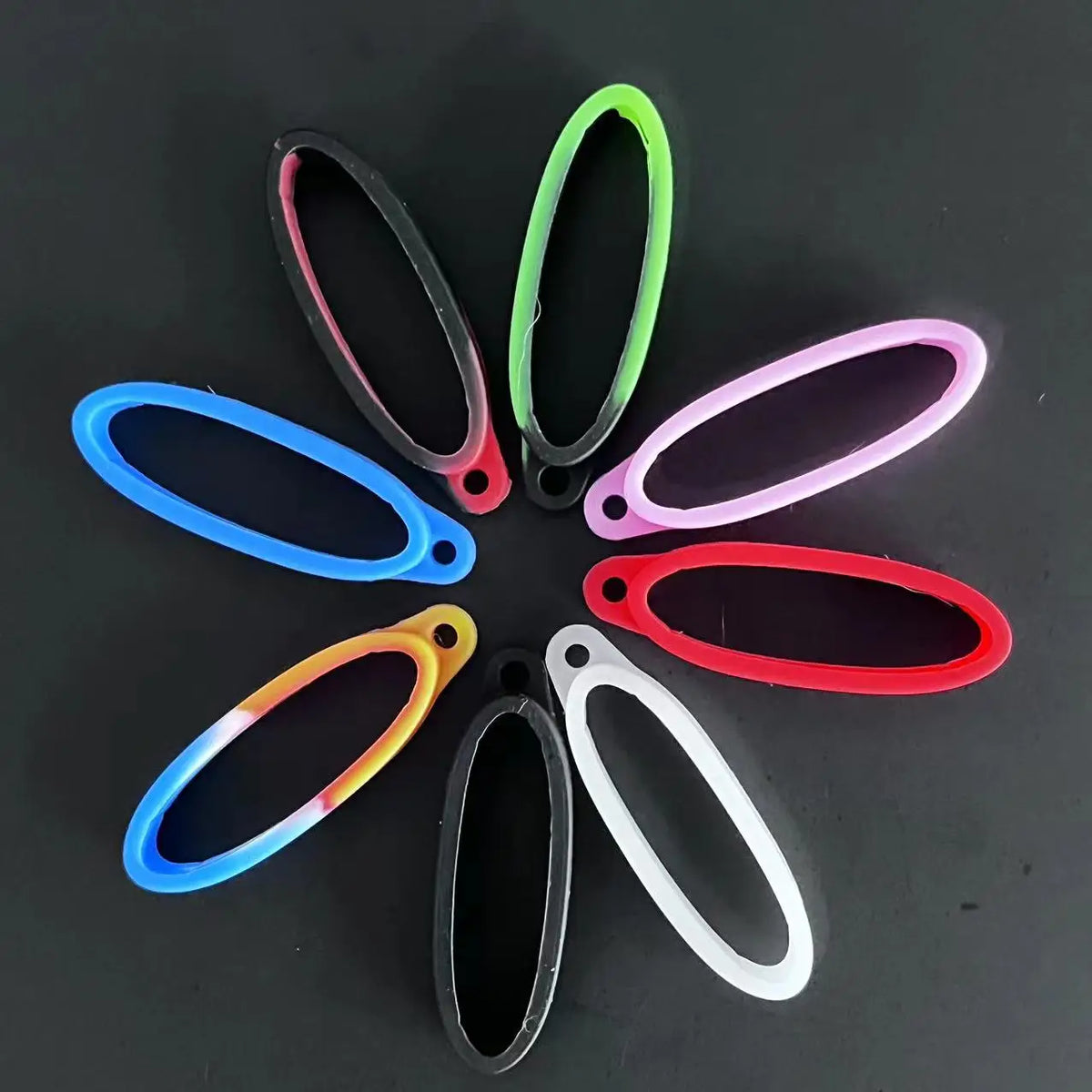 anneaux silicone multicolores bouchons bouteille modernes violet rose noir vert bleu rouge blanc