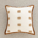 housse coussin polyester géométrique moderne marron blanc décoration canapé voiture