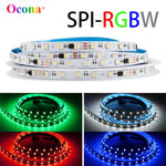 ruban led flexible rgbw 24v 60led/m adhésif double face modernes points lumineux vert bleu