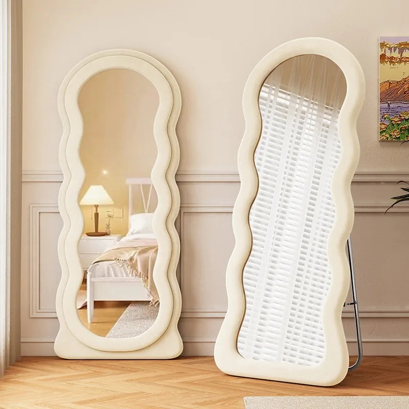 miroir vintage moderne cadre bois adhésif facile décoration chambre salon