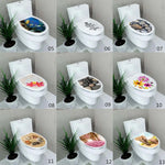 autocollant adhésif amovible imperméable couvercle toilette moderne décoratif fleurs coquillages eau pierres poissons étoiles