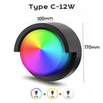 applique murale led moderne noire blanche controle app telecommande étanche alexa google