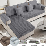 housse canapé gris matelassé velours peluche canapé angle fauteuil salon