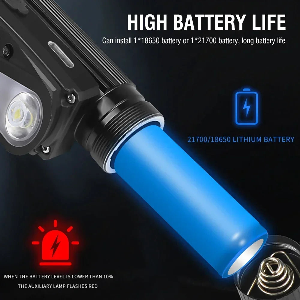 lampe frontale led rechargeable usb camping pêche hunting fishing biking caving running hiking