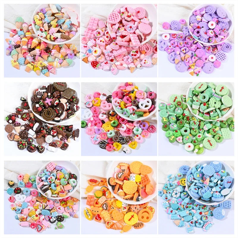 miniatures gâteaux bonbons rose vert bleu transparentes décoratives occasionnelles noël valentin mariage anniversaire