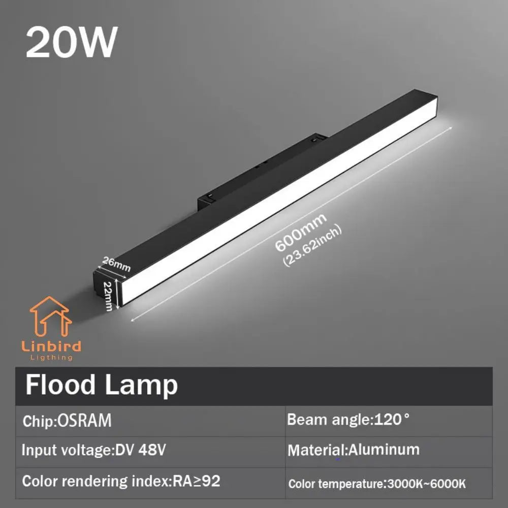 spot led noir mat rail magnétique télécommande application mobile moderne intérieur